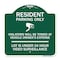 Signmission Reserved Parking Resident Parking Only Violators Will Be Towed at Owners Expense Lot, GW-1818-23035 A-DES-GW-1818-23035 - alternate 1